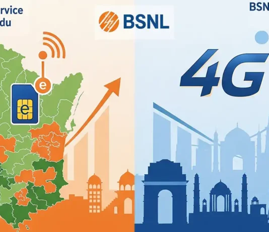 BSNL Launches eSIM in Tamil Nadu and Rolls Out 4G Services in Delhi bsnl 4g